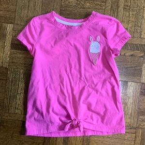Girls tie-front t-shirt
